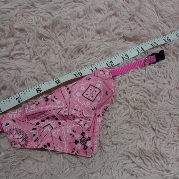 Cutest bandana puppy dog collar! Sz SM pink & sz L black! Leash D-ring collar - Picture 7 of 10